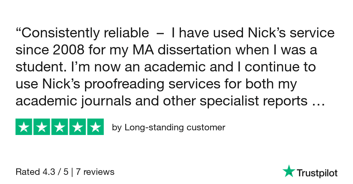 This proofreading testimonial really touched me